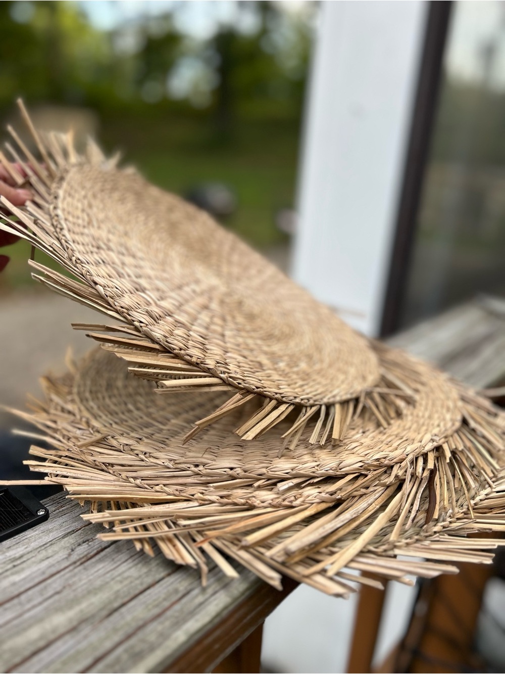 4 pcs Natural Straw Woven Placemat Set - Neutral